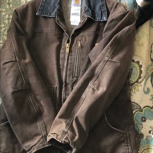Carhartt Brown Winter Coat with double zipper